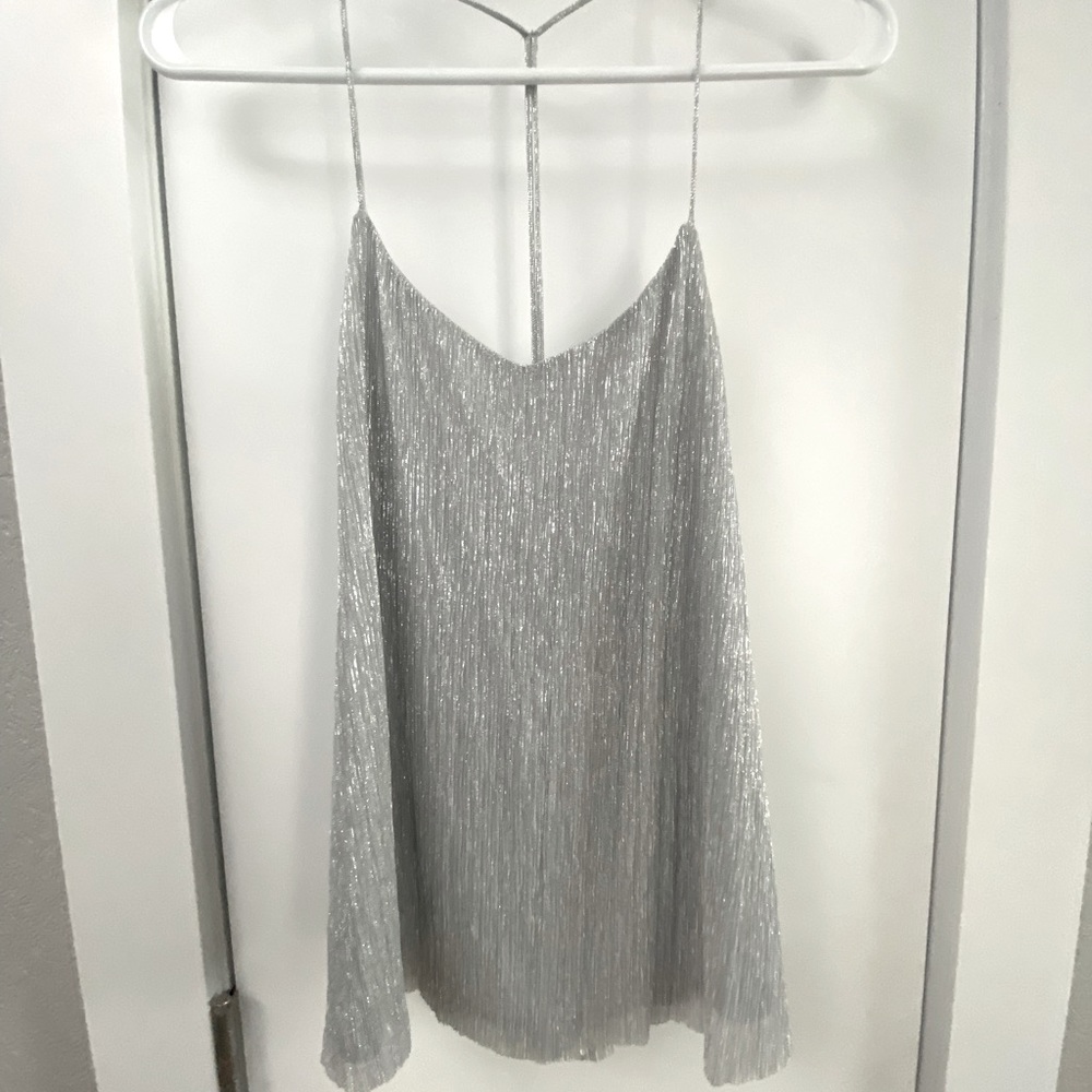 Silver sparkle tank